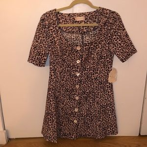 Cheetah print dress, size S, never worn